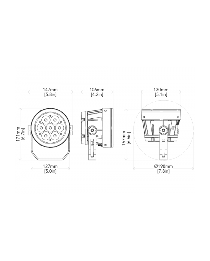 l'ArcSpot SFC spot rotondo compatto illuminazione artistica facciate