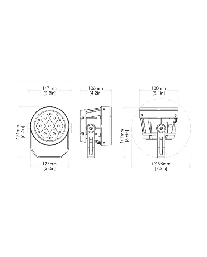 l'ArcSpot SFC spot rotondo compatto illuminazione artistica facciate
