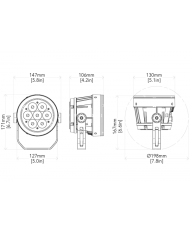 l'ArcSpot SFC spot rotondo compatto illuminazione artistica facciate