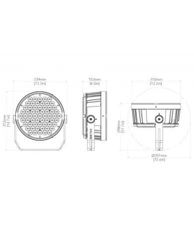 Illuminazione colorata per edifici e palazzi con fari LED RGBW