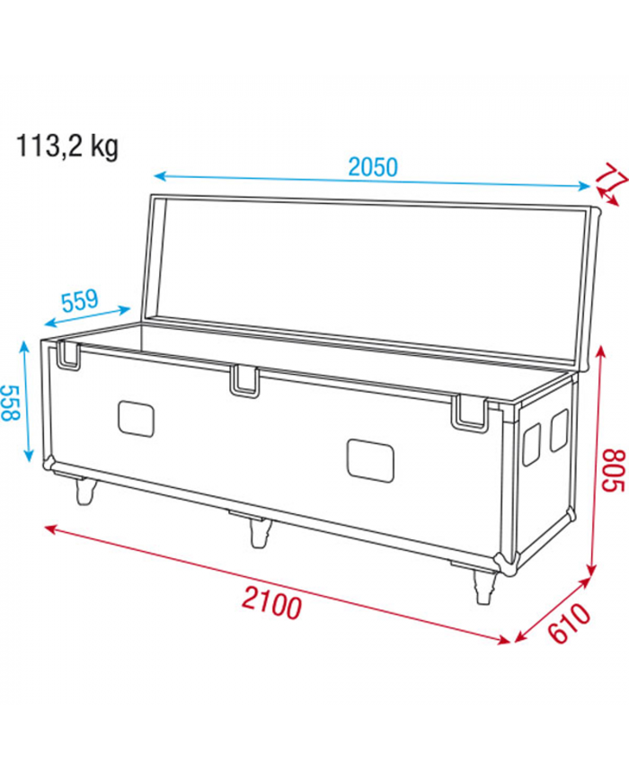 Case Wentex per tutti i componenti per un setup fino a 21 metri di larghezza