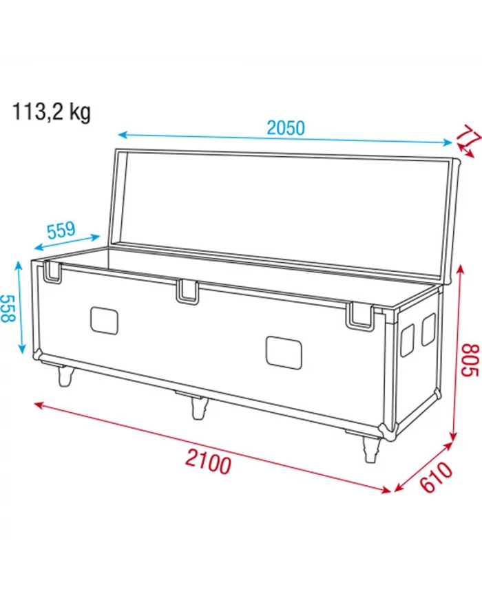 Case Wentex per tutti i componenti per un setup fino a 21 metri di larghezza