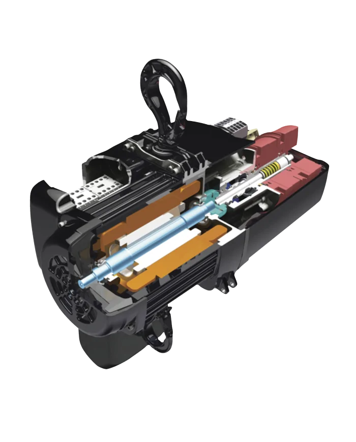 Motore e paranco a catena modulare per il sollevamento carichi truss