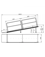 Rampa di accesso disabili in carrozzina su palco o impalcato