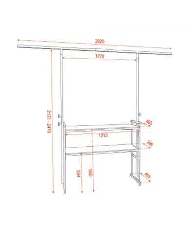 Suppoerto Dj Set per consolle con barra porta fari