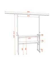 Suppoerto Dj Set per consolle con barra porta fari