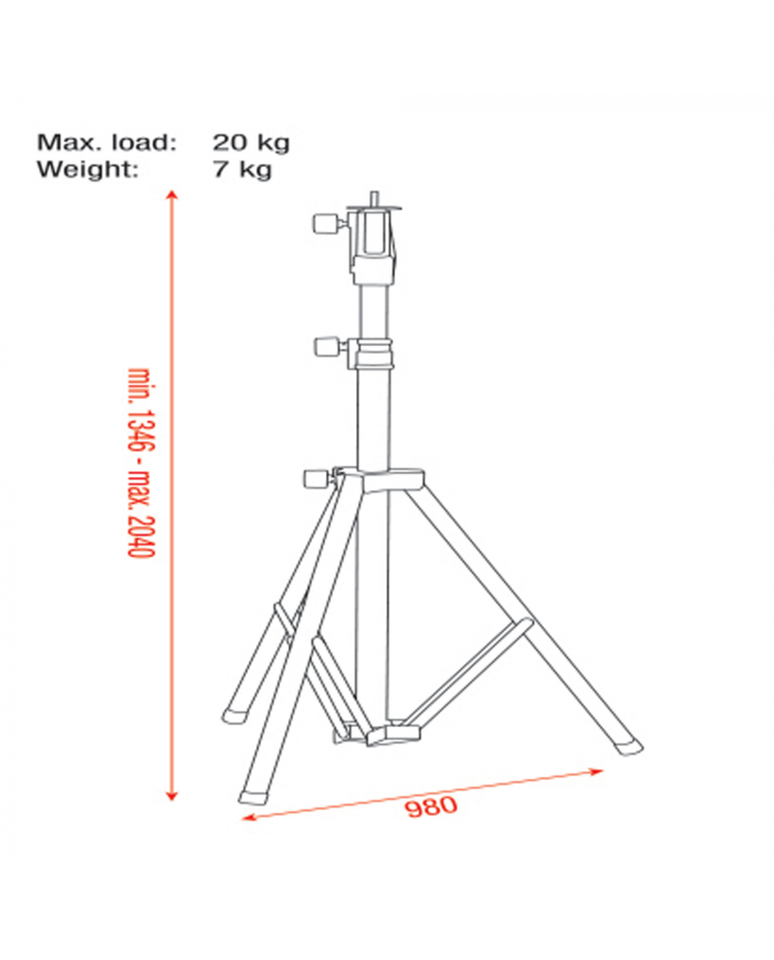 Supporto per segui persona Follow Spot Stand 74002 Supporto per segui persona Follow Spot Stand 74002