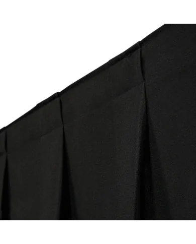 Tenda Pipe and Drape Molton 300 g/mq Colore nero - 400 (L) x 300 (A) cm - plissettato