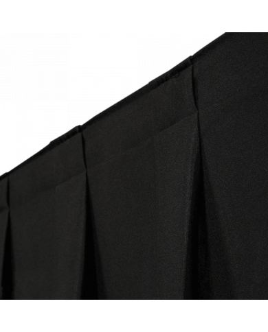 Tenda Pipe and Drape Molton 300 g/mq Colore nero - 400 (L) x 400 (A) cm - plissettato Tenda Pipe and Drape Molton 300 g/mq Colore nero - 400 (L) x 400 (A) cm - plissettato