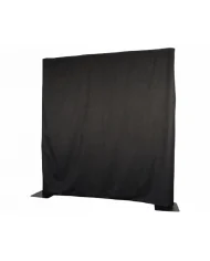 Tenda Pipe and Drape Molton 300 g/mq Colore nero - 400 (L) x 400 (A) cm - non plissettato