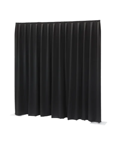 Tenda oscurante drappeggiata Nera 330(w) x 500(h)cm, Pipe and Drape MCS 300 g/m²