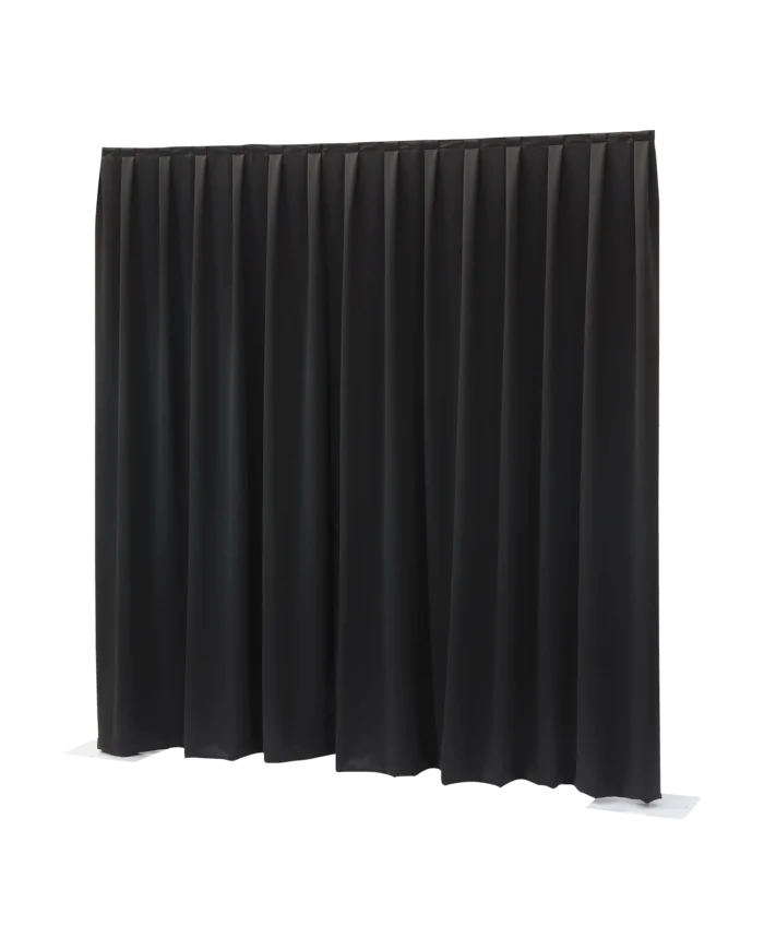 Tenda oscurante drappeggiata Nera 330(w) x 500(h)cm, Pipe and Drape MCS 300 g/m²