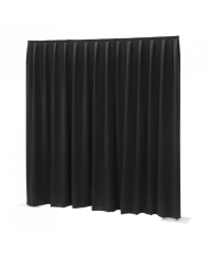 Tenda oscurante drappeggiata Nera 330(w) x 500(h)cm, Pipe and Drape MCS 300 g/m² Tenda oscurante drappeggiata Nera 330(w) x 500(h)cm, Pipe and Drape MCS 300 g/m²