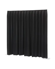 Tenda oscurante drappeggiata Nera 330(w) x 500(h)cm, Pipe and Drape MCS 300 g/m²