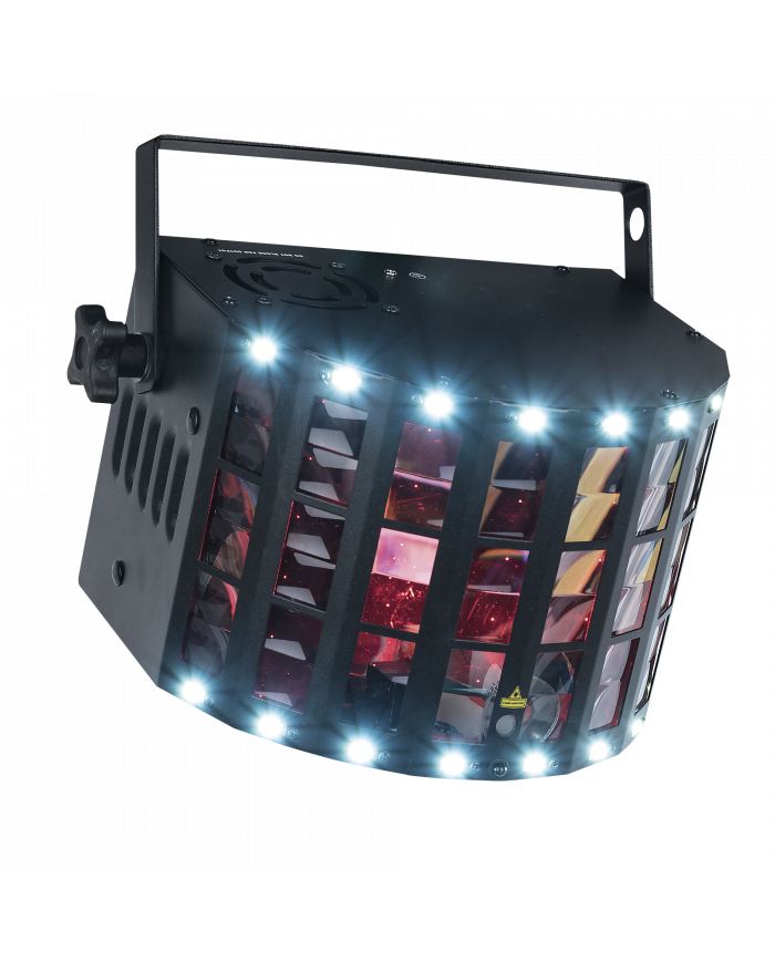 Luci discoteca 3 in uno: raggi colore + laser + strobo