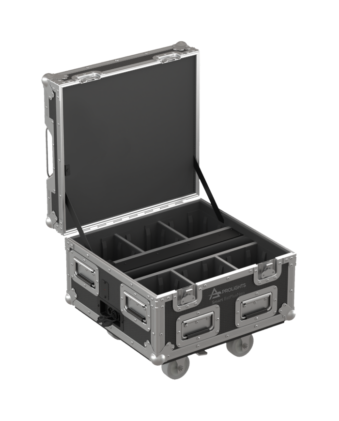 FCLSMARTBATPNEO Flight case con scomparti interni FCLSMARTBATPNEO Flight case con scomparti interni