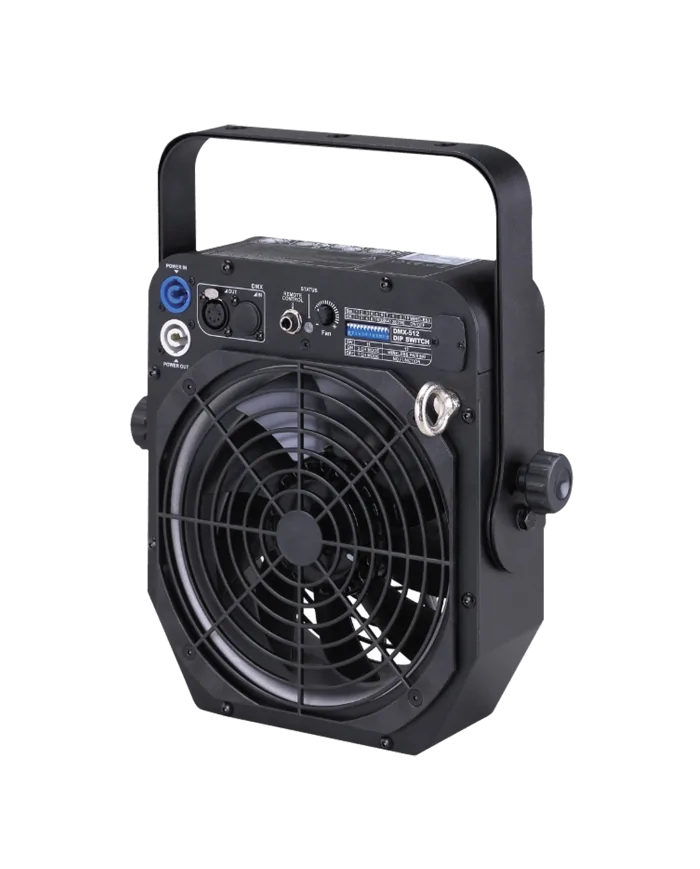 Ventola portatile in DMX per produzione effetto vento sul palco-studio