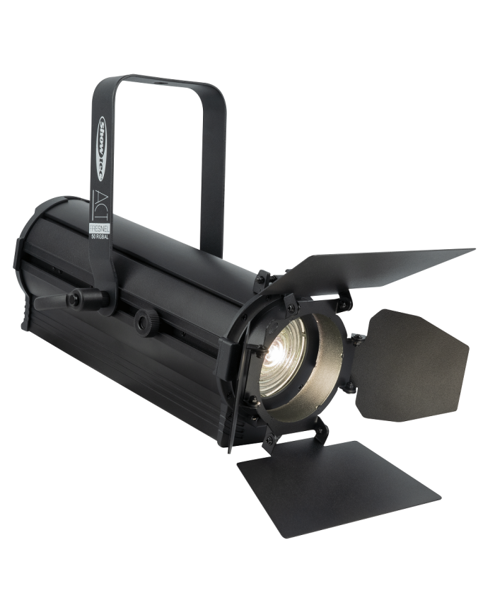 Faro Teatrale RGBAL ACT Fresnel 50 RGBAL con bandiere Faro Teatrale RGBAL ACT Fresnel 50 RGBAL con bandiere