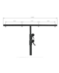 Supporto per luci in tre sezioni con barra a "T" per 8 fari Supporto per luci in tre sezioni con barra a "T" per 8 fari