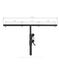 Supporto per luci in tre sezioni con barra a "T" per 8 fari