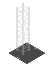 Piastra per fissare traliccio americana a terra