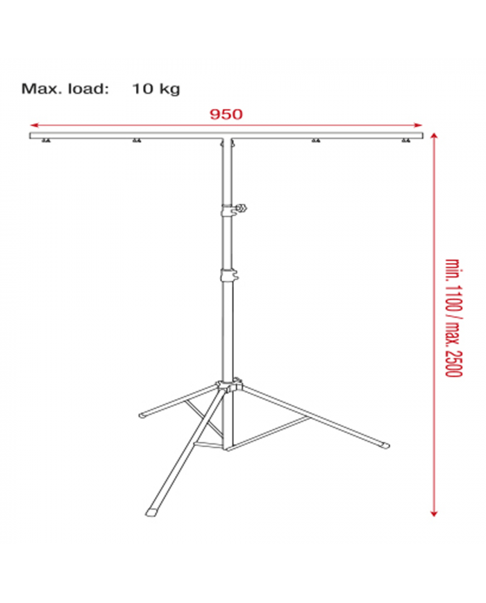 Supporto per luci leggero e prezzo molto conveniente Light Stand Lite