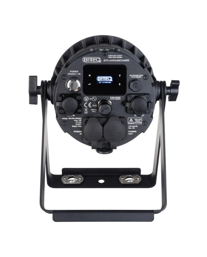 Proiettore a batteria: doppie staffe, batterie DMX wireless integrato