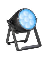 Proiettore a batteria: doppie staffe, batterie DMX wireless integrato