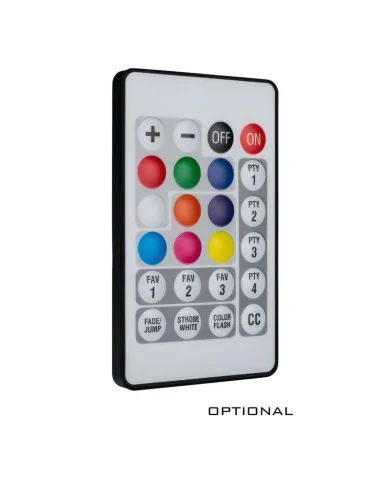 Proiettore a batteria: doppie staffe, batterie DMX wireless integrato