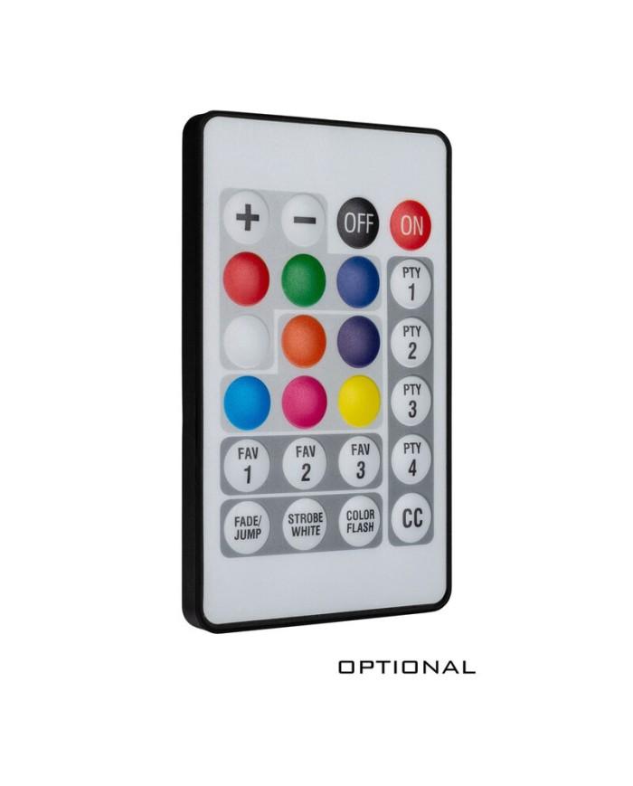 Proiettore a batteria: doppie staffe, batterie DMX wireless integrato