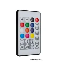 Proiettore a batteria: doppie staffe, batterie DMX wireless integrato