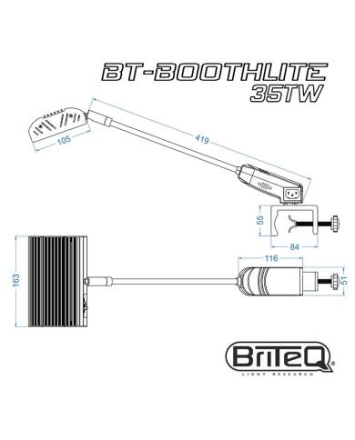 Lampada per stand espositivi da 35 W con 3 impostazioni CCT BT-BOOTHLITE 35TW