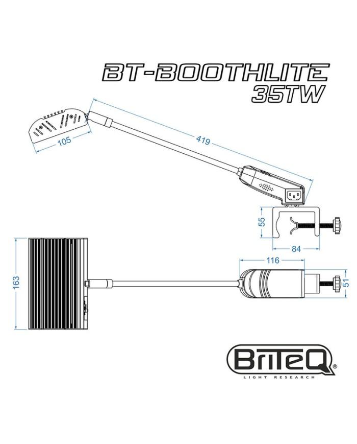 Lampada per stand espositivi da 35 W con 3 impostazioni CCT BT-BOOTHLITE 35TW