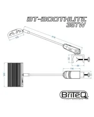 Lampada per stand espositivi da 35 W con 3 impostazioni CCT BT-BOOTHLITE 35TW