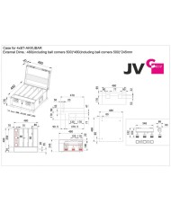 Flightcase for 4 x BT-AKKUBAR