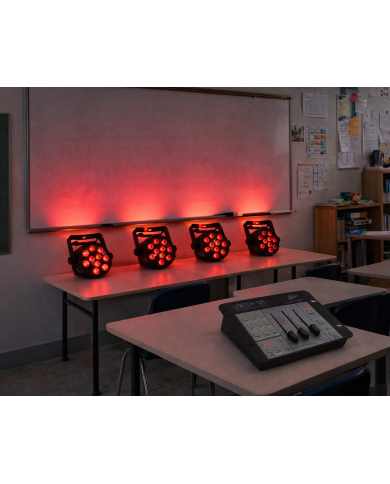 Piccolo Impianto Luci Led con fari colorati a batteria ricaricabile