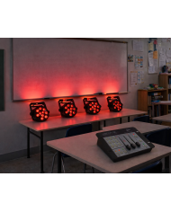 Piccolo Impianto Luci Led con fari colorati a batteria ricaricabile