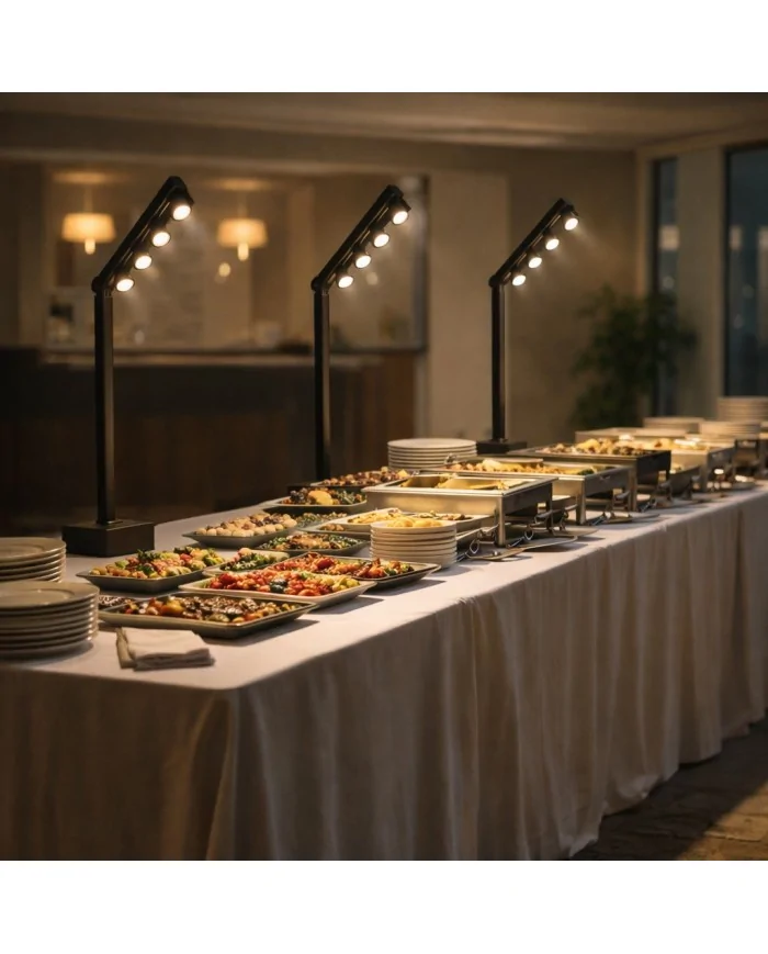 BT-AKKUBAR Barra LED a batteria con proiettori 3x5W bianchi