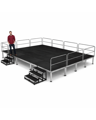 palco con scale per amministrazione comunale