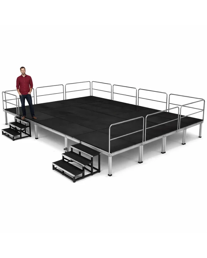 palco con scale per amministrazione comunale