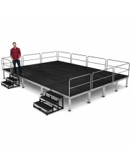 palco con scale per amministrazione comunale