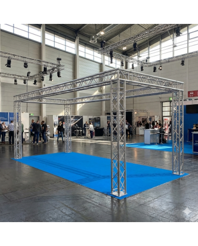 Stand Fieristico in americana di alluminio quadro lato 29: 7,0x3,0x3,5