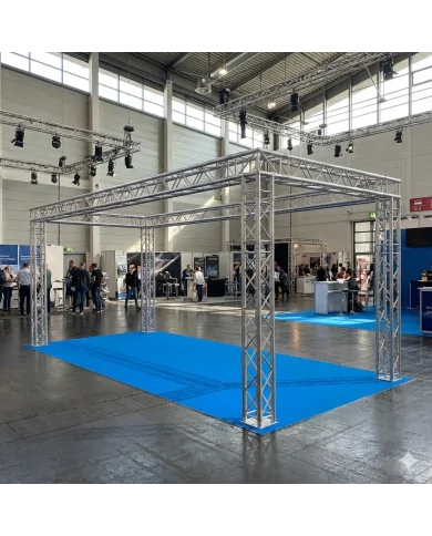 Stand Fieristico in americana di alluminio quadro lato 29: 7,0x3,0x3,5