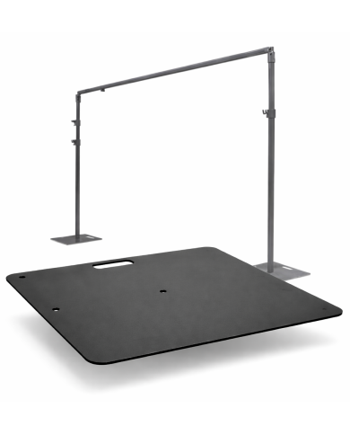 Base 450 x 450 mm per strutture con tende divisorie in tessuto