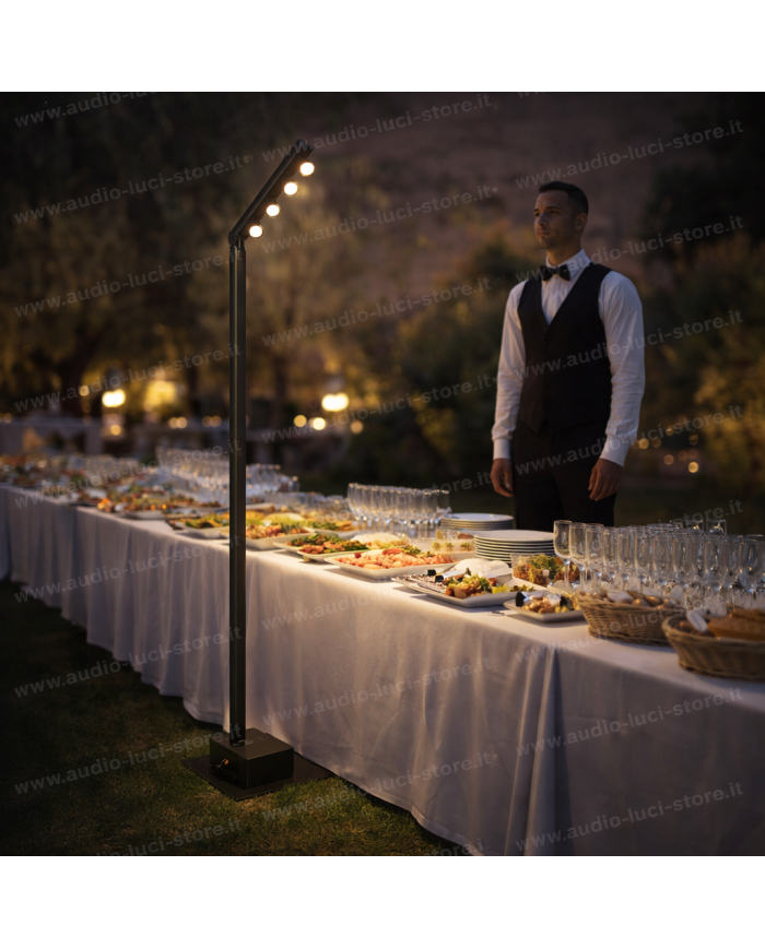 Faretti batteria su palo esposizione ad alta potenza IP65 per Catering