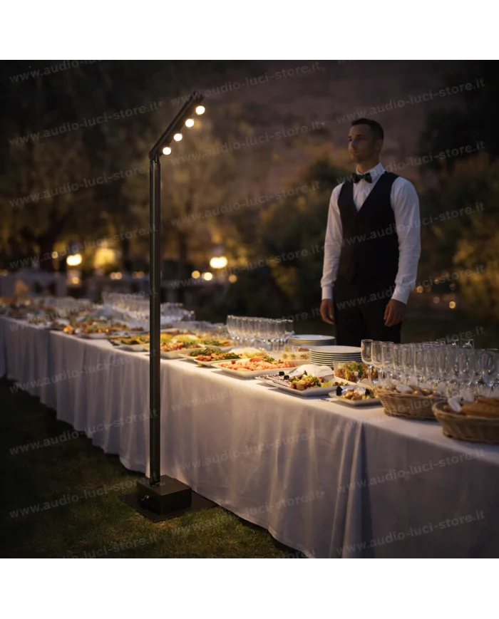 Faretti batteria su palo esposizione ad alta potenza IP65 per Catering