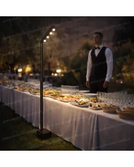 Faretti batteria su palo esposizione ad alta potenza IP65 per Catering