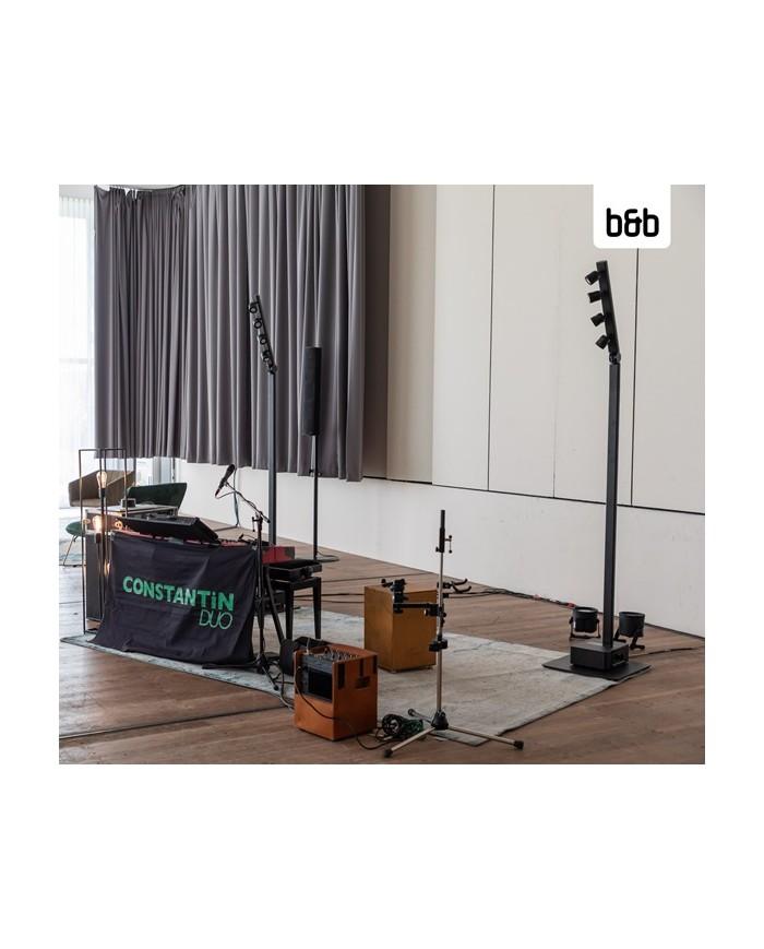 BT-AKKUPOLE Palo LED DMX Wireless a Batteria con proiettori 4x5W bianchi