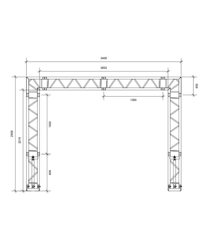 Traliccio americana alluminio per carichi fino a 250 kg: Mobile Dj Truss
