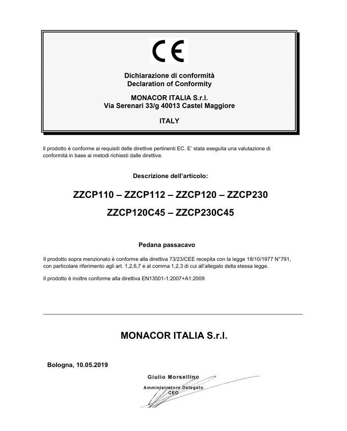 PEDANA PASSACAVO 3 CANALI IN POLIUTERANO ZZCP230